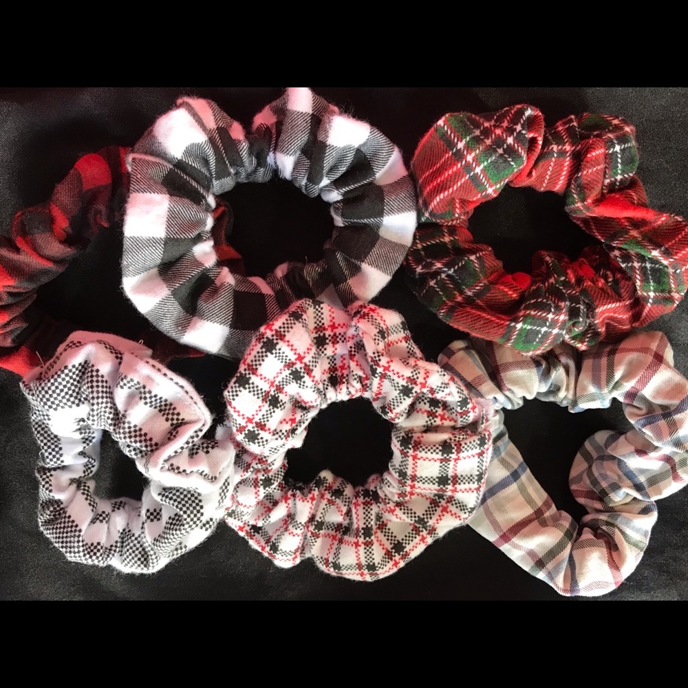 Plaid scrunchies